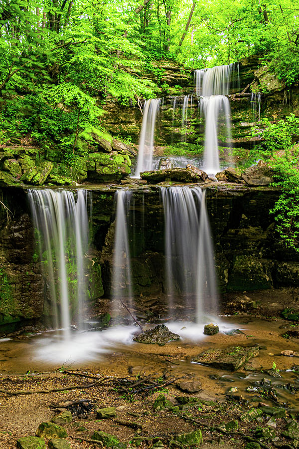 Summer at Triple Falls Photograph by Flowstate Photography