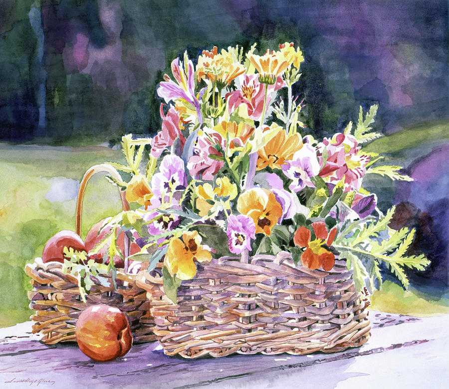 Summer Baskets Of Color Painting by David Lloyd Glover