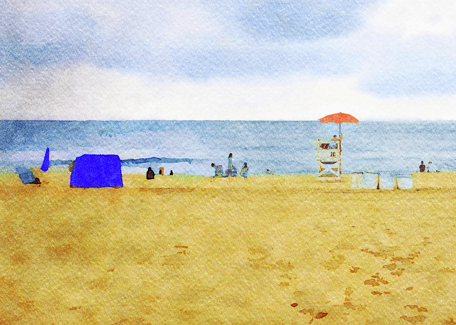 Summer Beach Scene Digital Art by Doug Ash