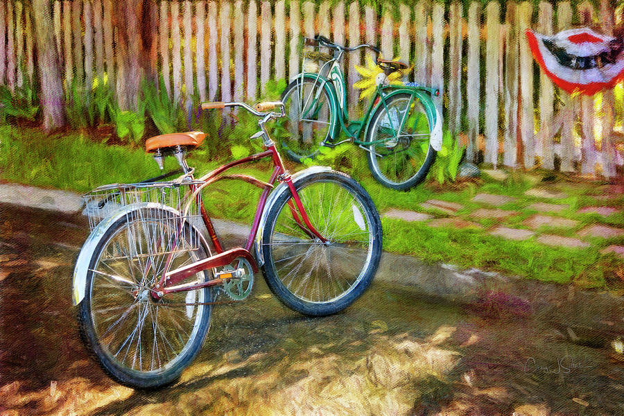 Summer Bicycles in the Shade Photograph by Craig J Satterlee