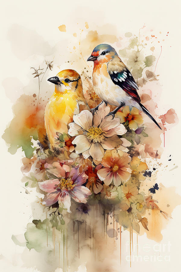 Summer Birds Series 01 Digital Art by Carlos Diaz