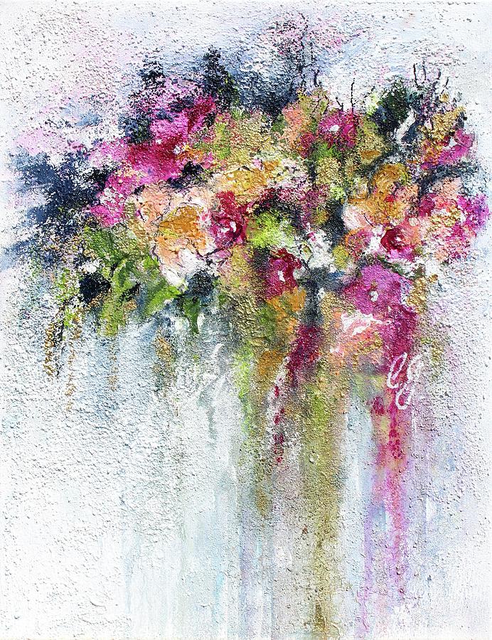 Flowers Mixed Media - Summer bloom by Claudia Gantenbein Flowers Mixed Media - Summer bloom by Claudia Gantenbein
