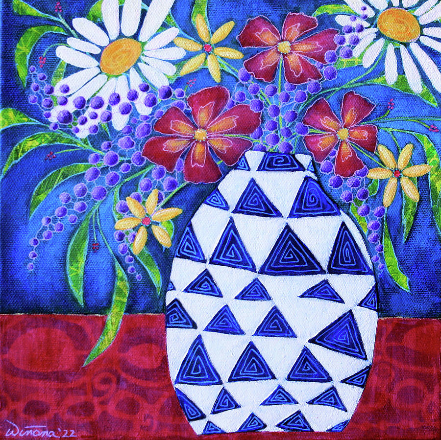 Summer Blooms Painting by Winonas Sunshyne