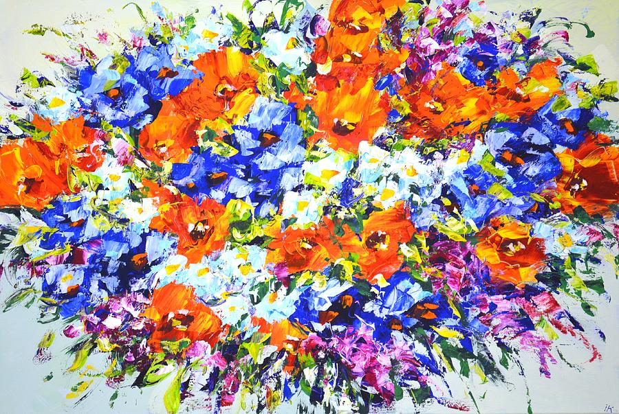 	Summer bouquet. Painting by Iryna Kastsova