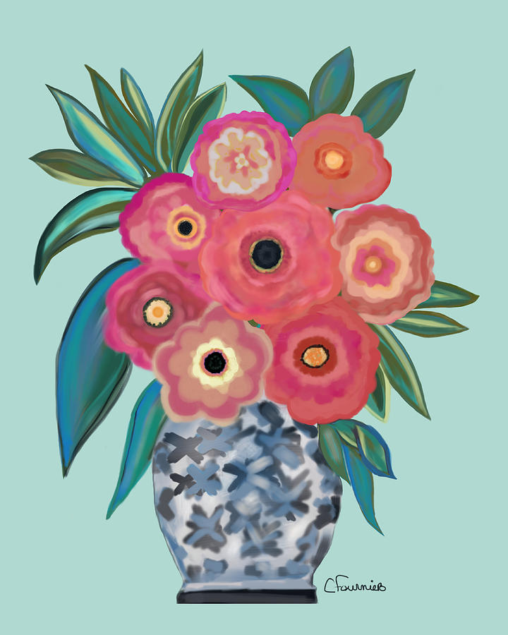 Summer Bouquet Product decal Painting by Christine Fournier