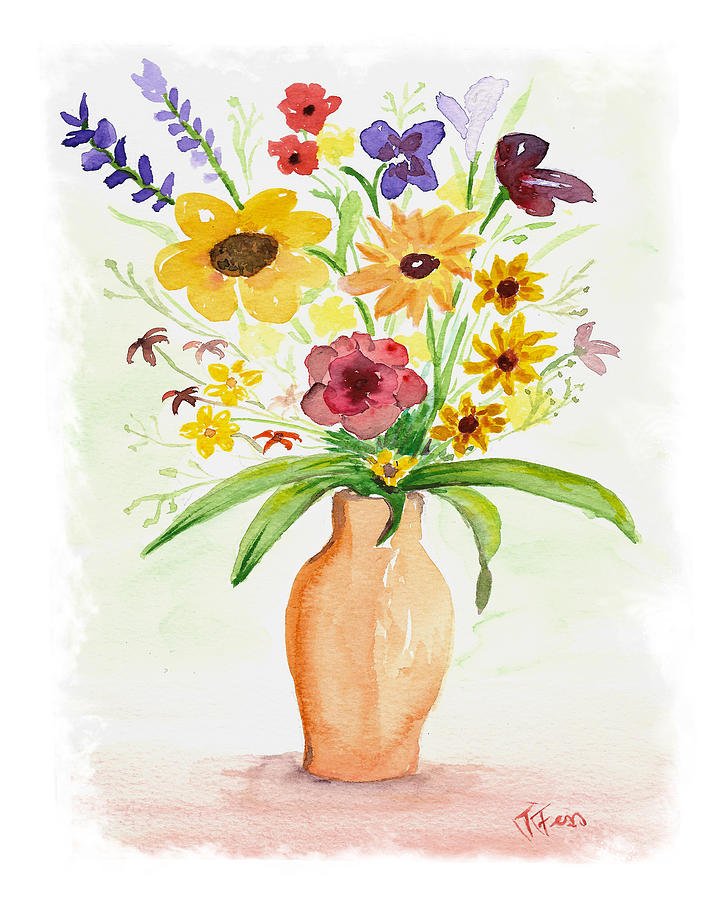 Summer Bouquet Painting by Tatiana Fess