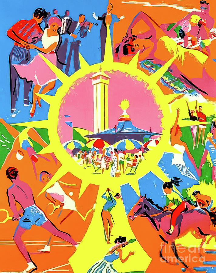 Summer Camp Travel Poster 1969 Drawing by M G Whittingham