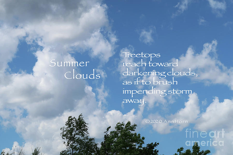 Summer Clouds Photograph by Ann Horn