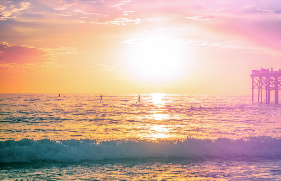 Summer Sunset Retro Vibes San Diego Coast Photograph by Joseph S Giacalone
