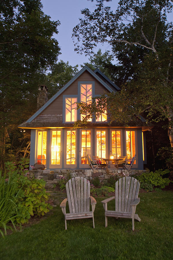 Summer cottage at twilight Photograph by Scott Barrow
