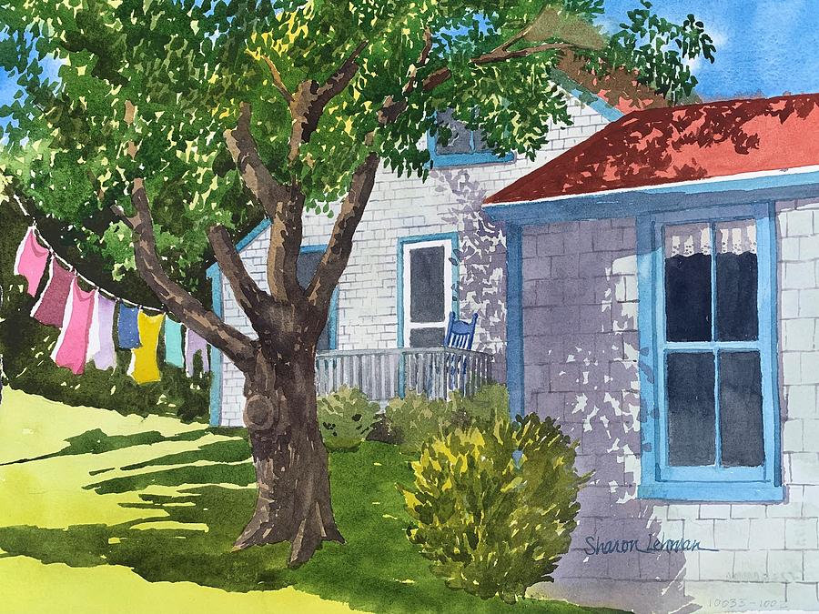 Summer Cottage Painting by Sharon Lehman