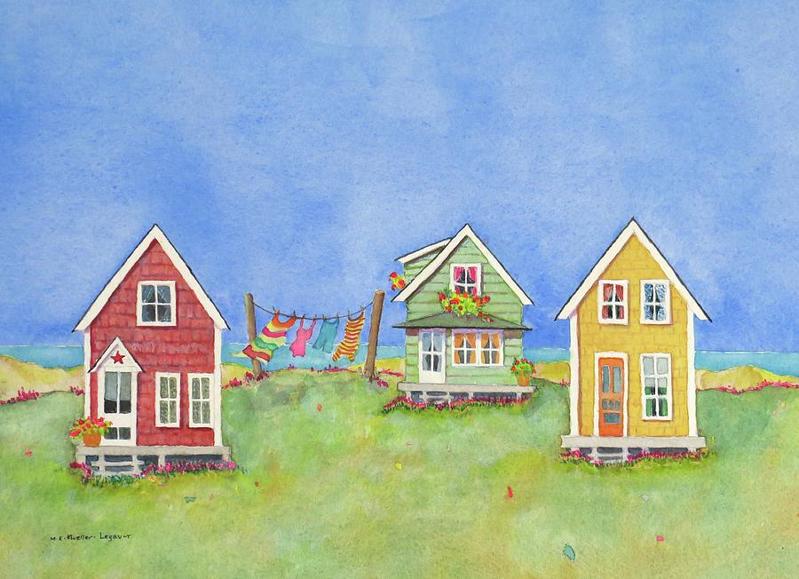 Summer Cottages for Rent Painting by Mary Ellen Mueller Legault