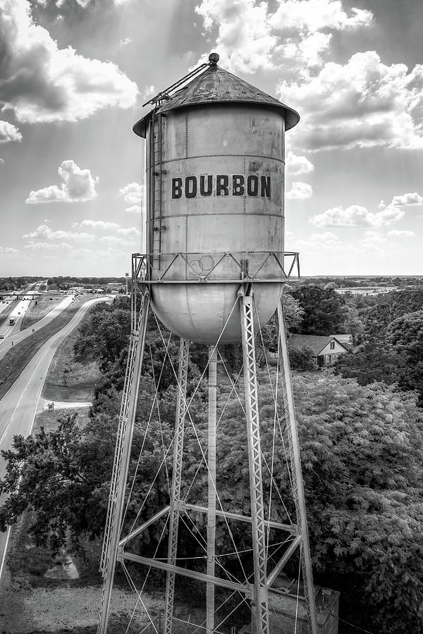 Summer Day At The Bourbon Tower - Black And White Photograph by Gregory Ballos
