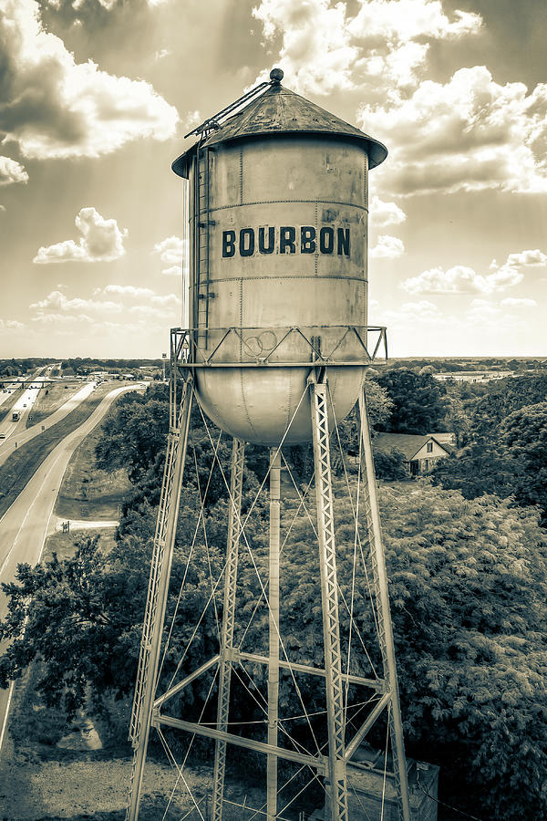 Summer Day At The Bourbon Tower - Sepia Edition Photograph by Gregory Ballos