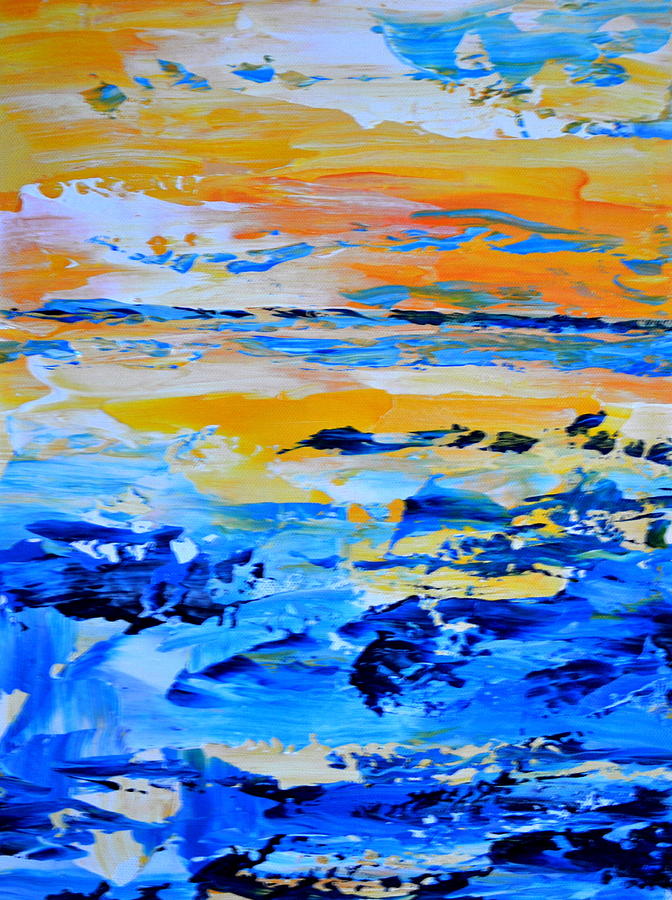 Summer Day at the Seashore Painting by Celeste Friesen