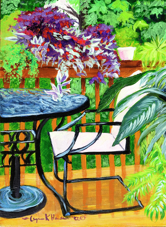 Summer Deck Painting by Lynn Hansen