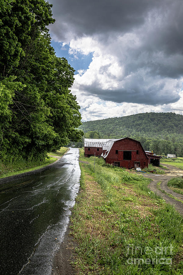Summer Photograph - Summer Downpour on the Farm Vermont by Edward Fielding