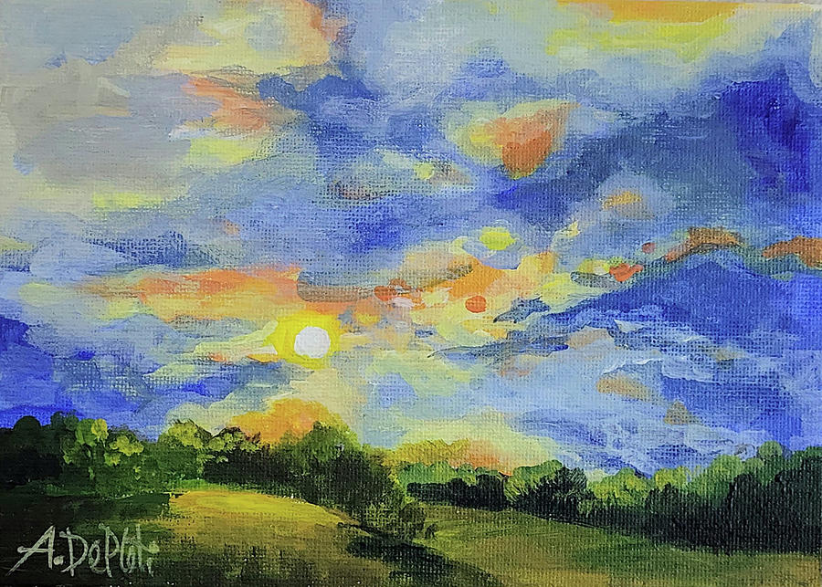 Summer Evening Painting By Alena De Ploti - Fine Art America