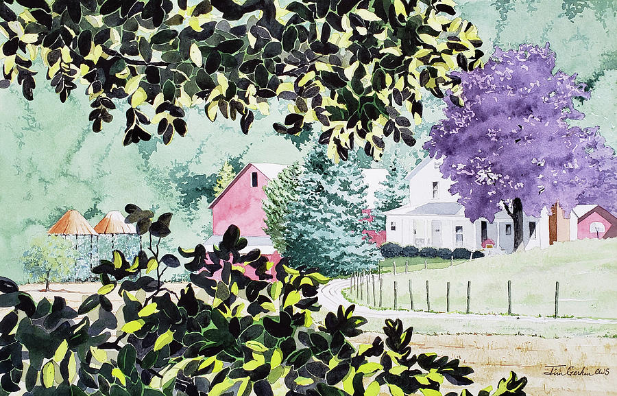 Summer Farm Painting by Jim Gerkin