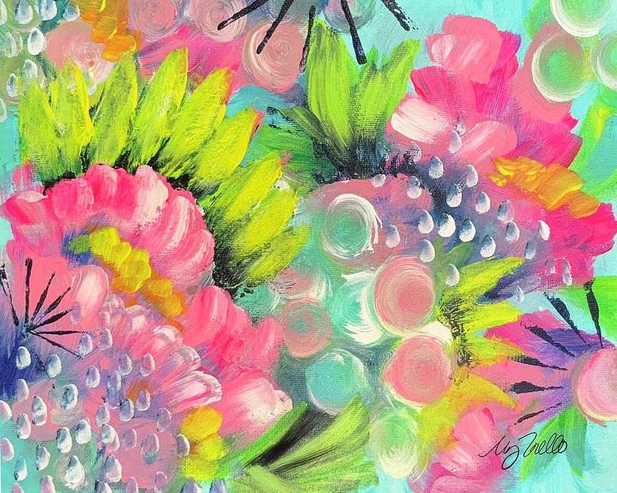 Summer Floral Painting by Megan Torello