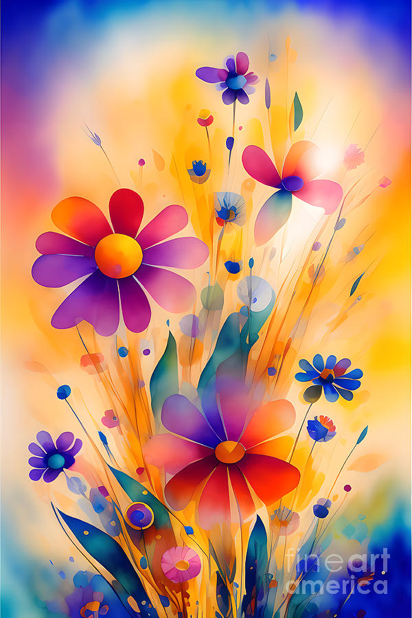 Summer Flowers - 2 Digital Art by Philip Preston
