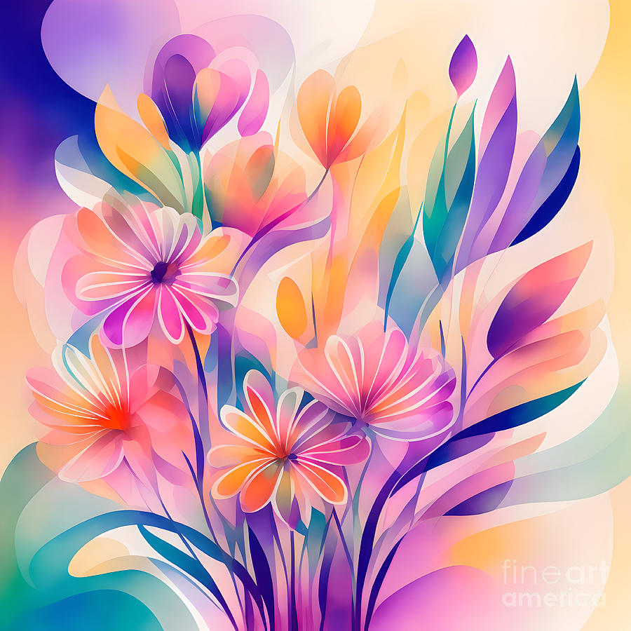 Summer Flowers - 7 Digital Art by Philip Preston
