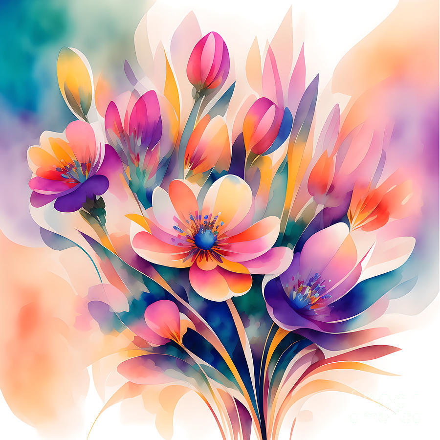 Summer Flowers - 8 Digital Art by Philip Preston
