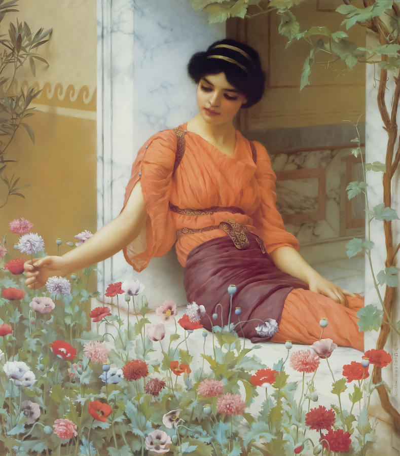 Summer Flowers By John William Godward Painting