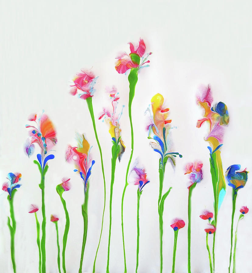 Summer Flowers Painting by Deborah Erlandson
