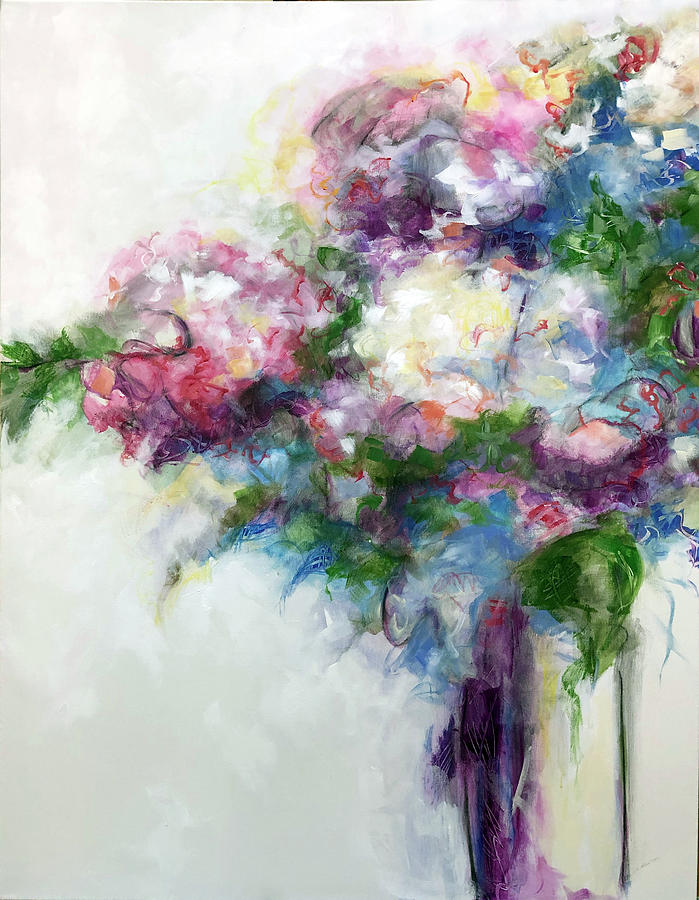 Summer Flowers Painting by Laurie Pace