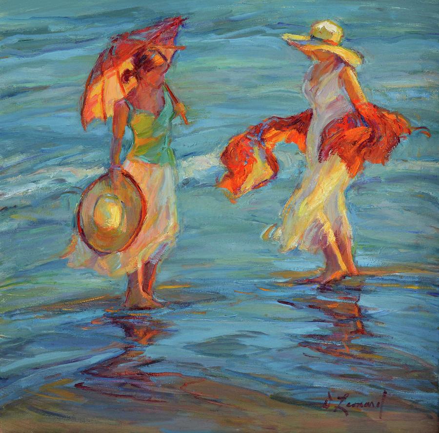Umbrella Painting - Summer Friends by Diane Leonard