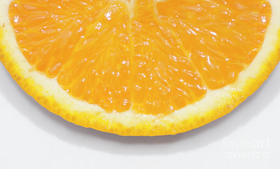 Nature Photograph - Summer fruit orange slice by Jorgo Photography