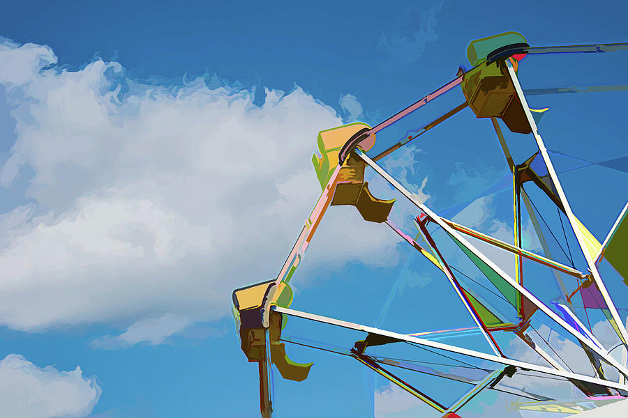 Summer fun -Ferris wheel  Photograph by Alan Goldberg