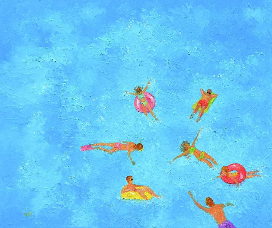 Summer Fun Swimming Painting