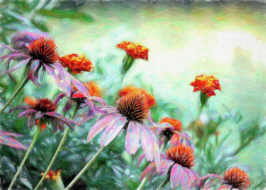 Summer Garden Digital Art by Karen Beasley