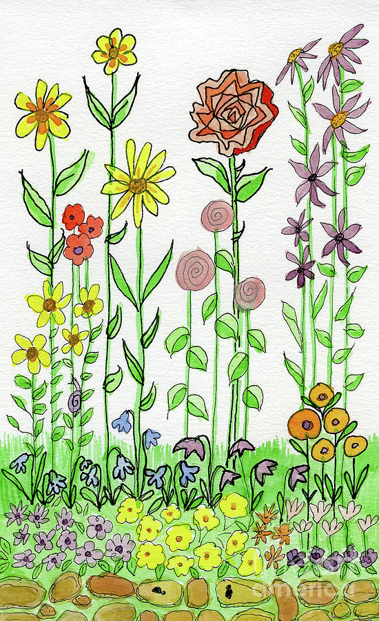 Summer Garden Painting by Norma Appleton