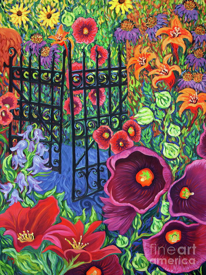 Summer Gate Painting by Cathy Carey