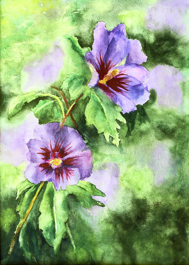 Summer Glory Watercolour on Paper Painting by Sher Nasser