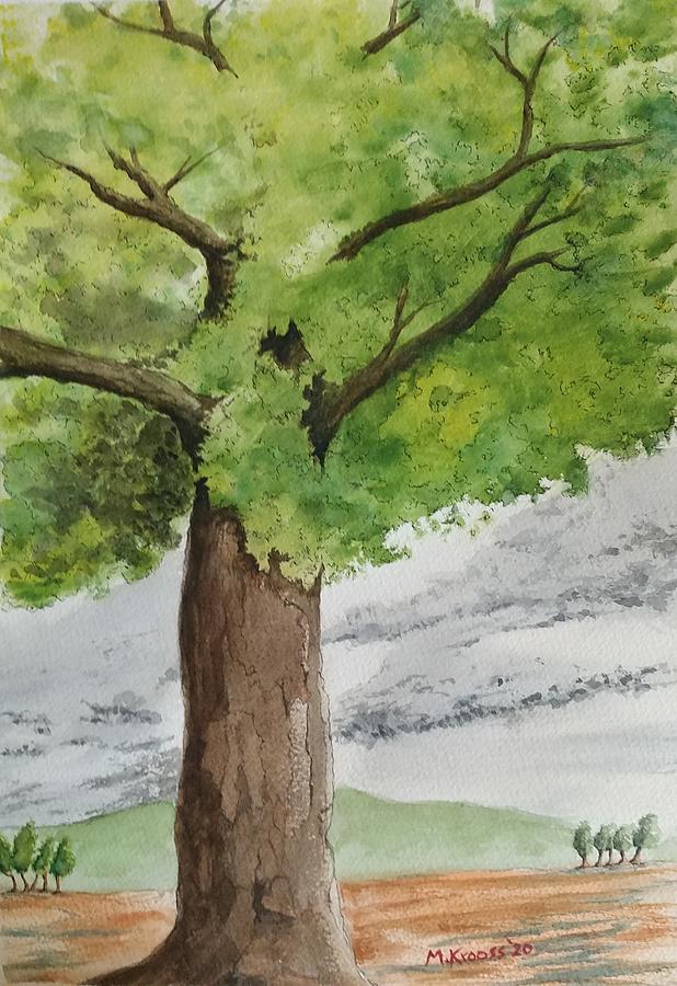Summer Painting - Summer Green tree by Michael Krooss