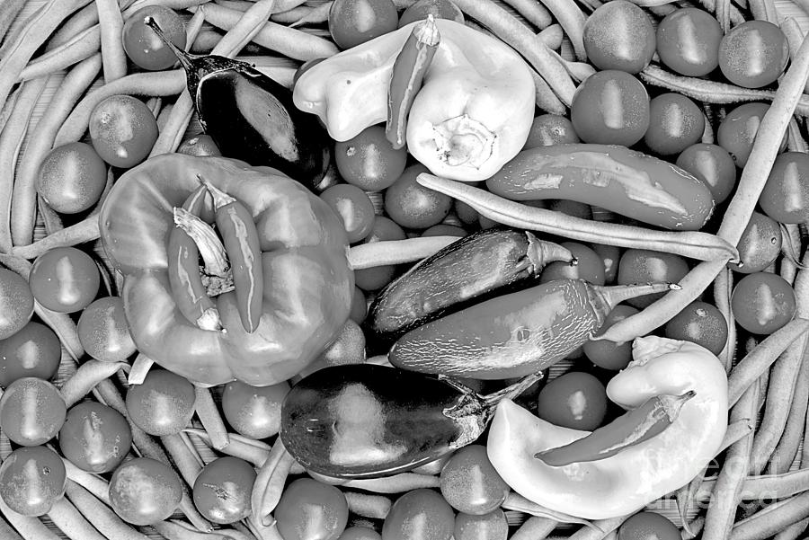 Summer Harvest Abundance Black And White Photograph by Adam Jewell