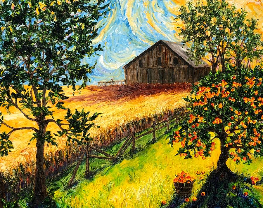 Summer Harvest Barn Painting by Paris Wyatt Llanso