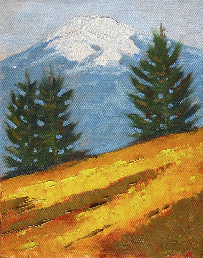 Summer Hike Painting by Nancy Merkle