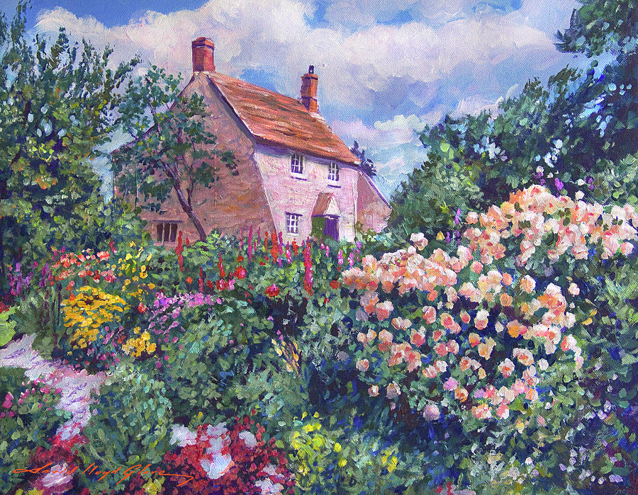Summer Home Painting by David Lloyd Glover