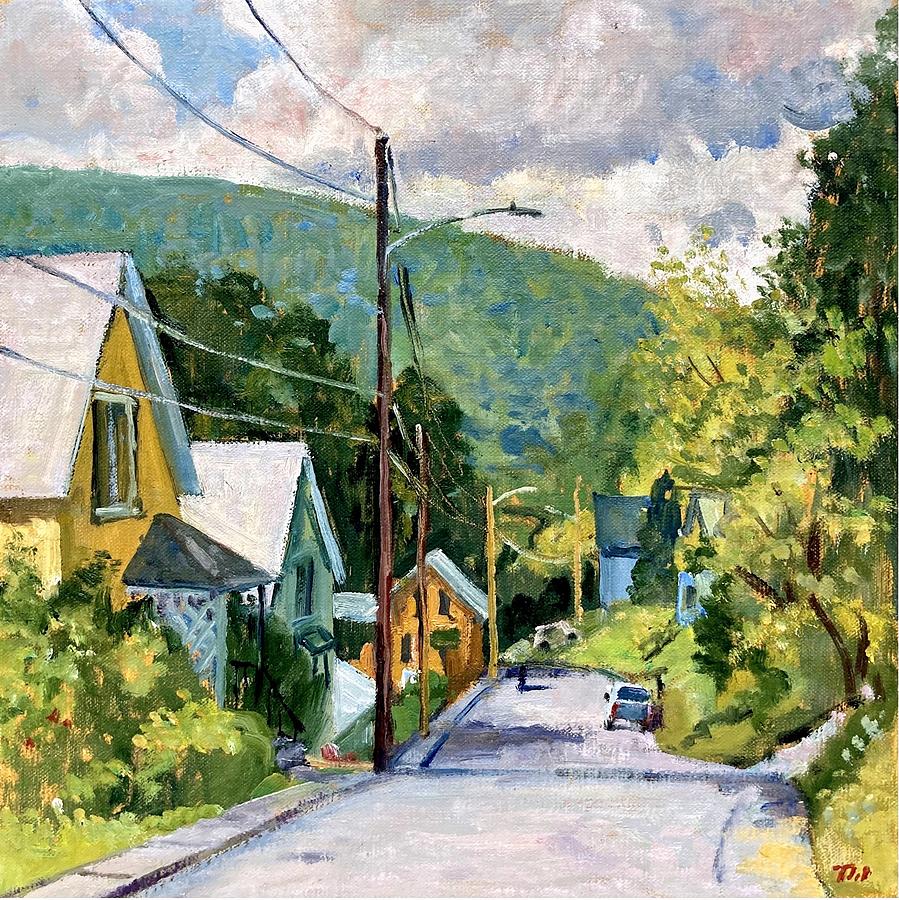 Summer Houses/Berkshires Landscape Painting Painting by Thor Wickstrom