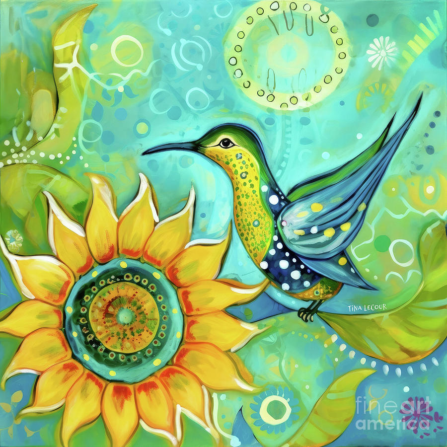 Summer Hummer Painting by Tina LeCour