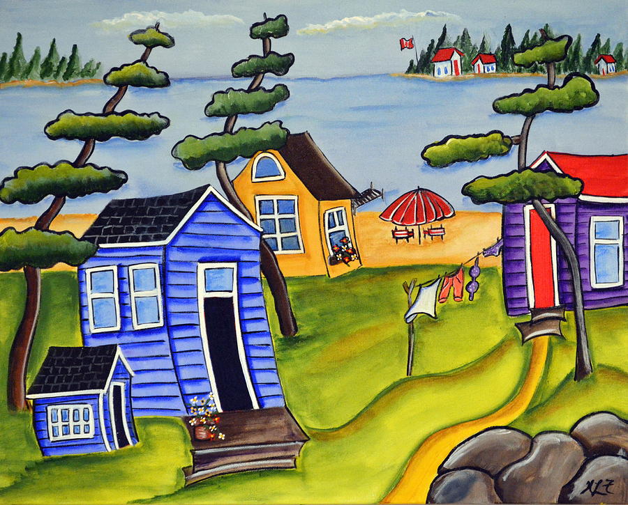 Canada Day Painting by Heather Lovat-Fraser
