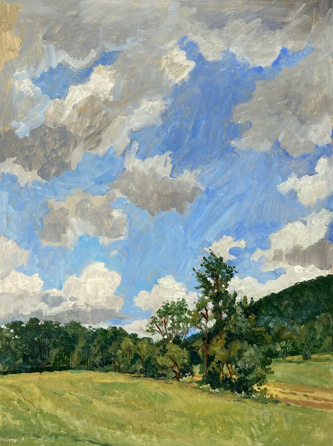 Summer Sky / Berkshires Landscape Painting #1 Painting by Thor Wickstrom