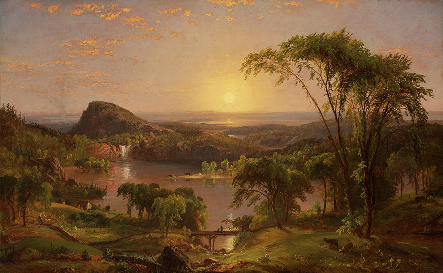 Jasper Francis Cropsey Painting - Summer, Lake Ontario, 1857 by Jasper Francis Cropsey