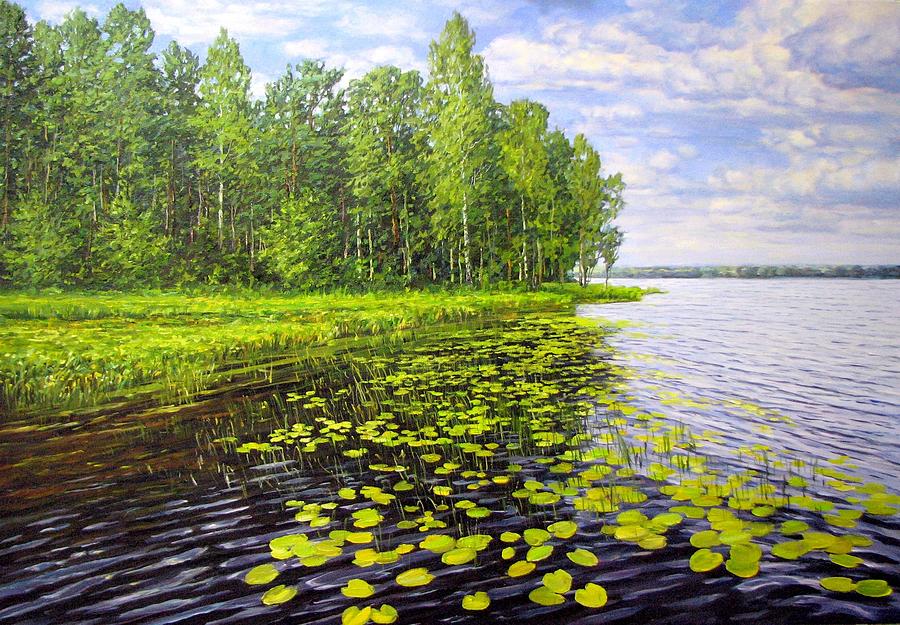 Summer landscape. Painting by Kastsov