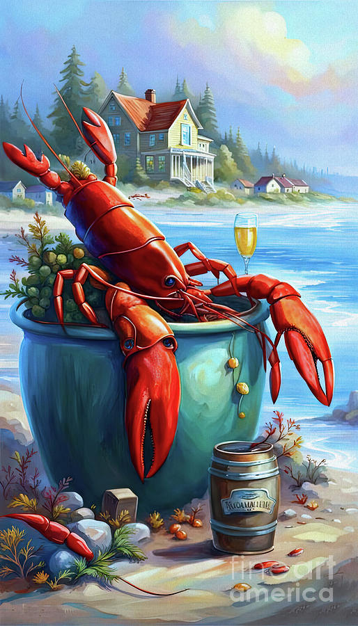 Summer Lobster Digital Art by Elaine Manley